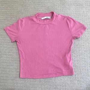 wilfred Nora pink ribbed tee